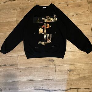 Black Graphic Men's Sweater